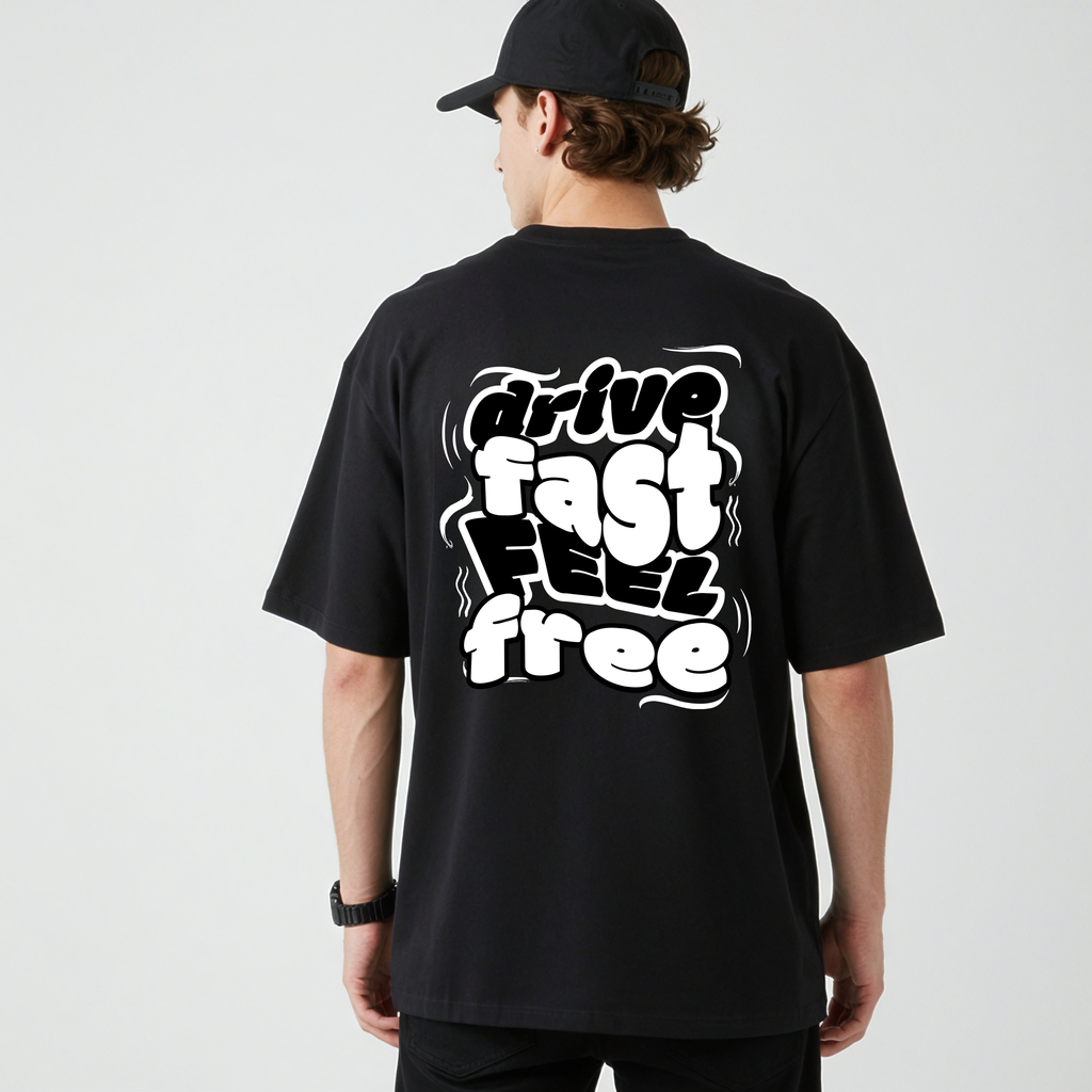DRIVE FAST – Oversized Car T-Shirt